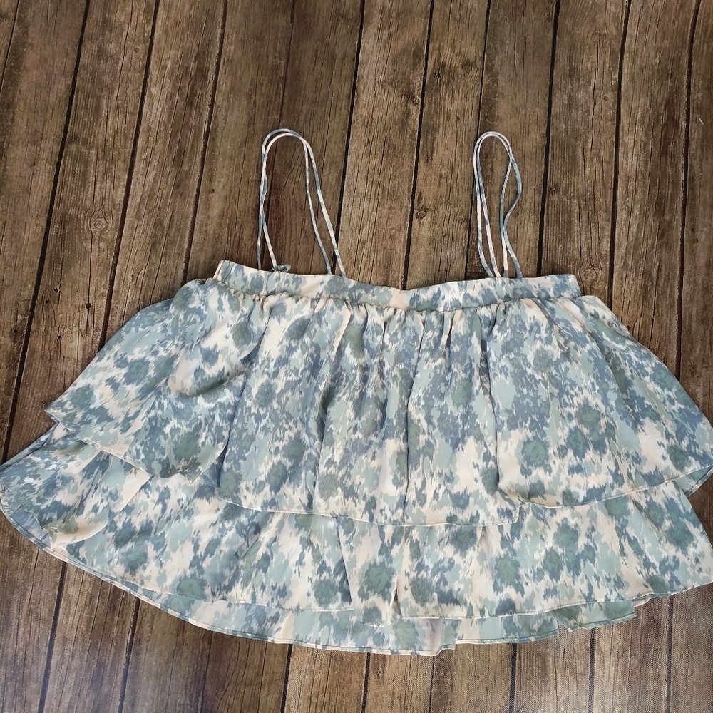 Prose & Poetry crop top women's Large grey pink